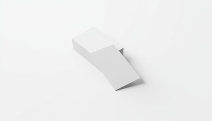Minimal blank business card mockup on white background &ndash; clean stationery template for branding design
