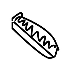 illustration of a hotdog fast food vector