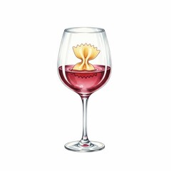 Red wine glass with a unique cork in a decorative design during a casual dining session