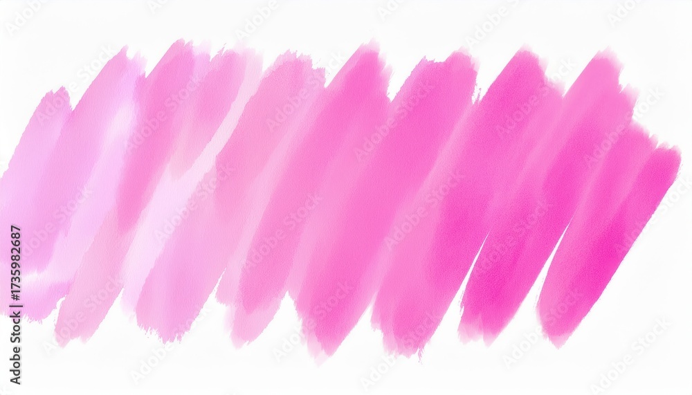 Wall mural vibrant pink watercolor gradient splash with soft feathered edges and white background ideal for min
