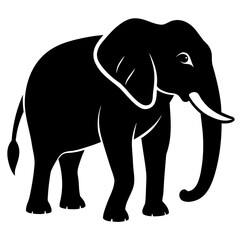 Elephant Vector Illustration on White Background