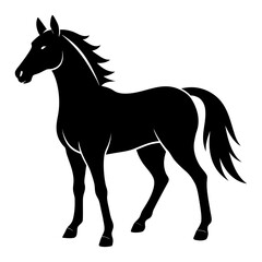 horse silhouette vector