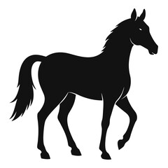 Minimal Horse Silhouette Vector Illustration