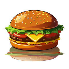 hamburger isolated on white background