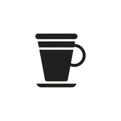 Elegant coffee cup icon vector graphic scalable illustration for diverse design needs