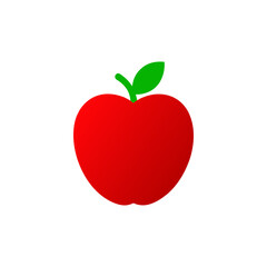 Vibrant red apple vector illustration scalable graphic for healthy food and education designs