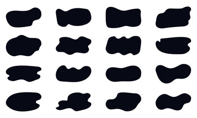 Abstract Organic Blob Shapes Set. Creative Design Elements Collection. Isolated Vector Illustration