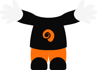 할로윈 의상 캐릭터 몸통_팔 벌린 자세