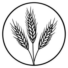 Hyper Realistic Golden Oat Stalks Illustration Botanical Grain Design for Organic Food, Packaging & Eco Branding.