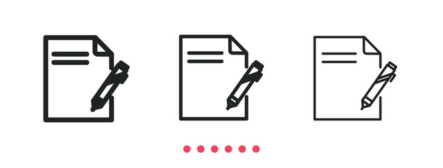 New document icon. Thin line icon vector