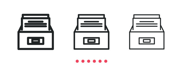 Archive icon. Thin line icon vector