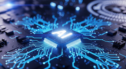 Advanced Artificial Intelligence Microchip Technology with Neural Network Connections for Futuristic Computing and Data Processing in the Digital Age
