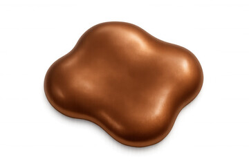 Obraz premium Chocolate or caramel sauce forming a glossy brown liquid blob. Ideal for food, dessert, or sweet designs. Transparent background