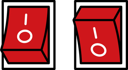 스위치 버튼 일러스트 