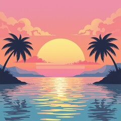 sunset on the beach