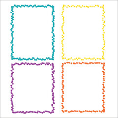Set of page frames and borders vector shape