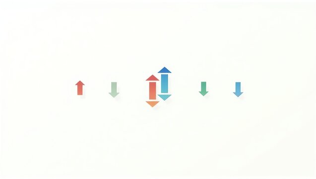 Growth Decline Arrows.