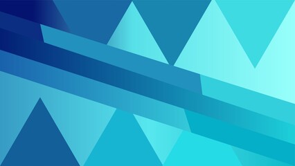 Abstract blue geometric background with triangles and diagonal lines design