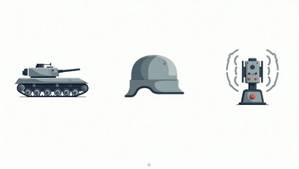 Military Equipment Icons. (2)