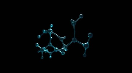 Molecular Structure 3D Render.