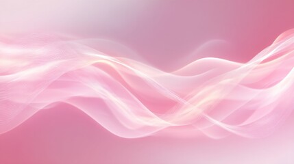 Soft and Ethereal Waves in Shades of Pink and White for Background Design and Artistic Creations