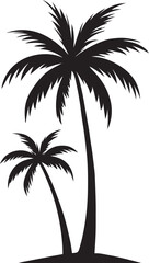 silhouette of palm trees