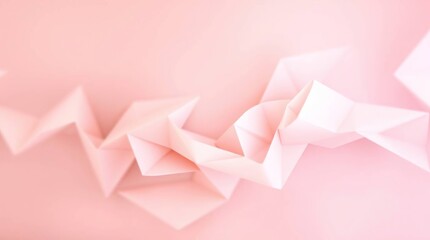 Pink Origami Abstract.