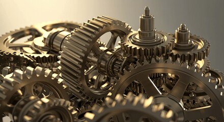 close up of old gears