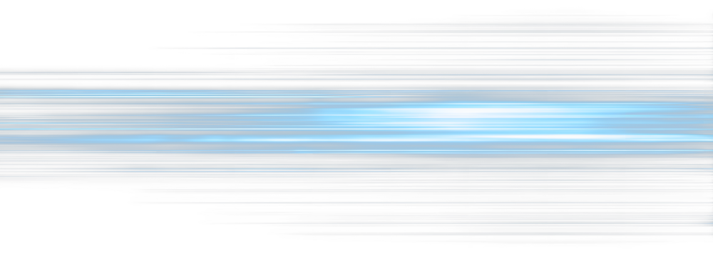 Light motion effect for banners. Blue lines. Speed ​​effect on blue background. Light, speed and motion lines on white background	.PNG
