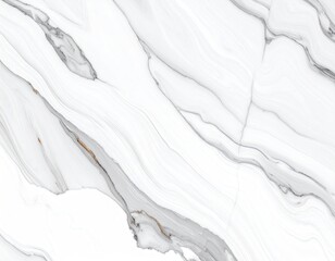 Obraz premium Elegant White Marble Texture with Grey Veins and Subtle Gold Accents for Interior Design and Luxurious Aesthetic