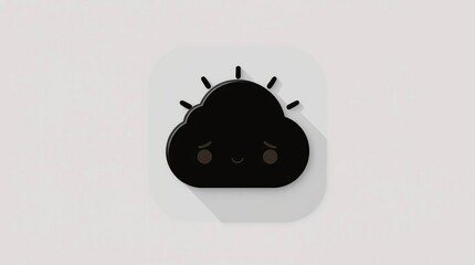 Sad Cloud Icon.
