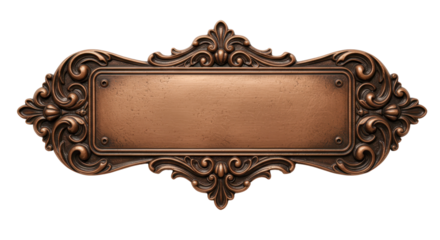 Antique Bronze Plaque: An antique bronze plaque, intricately ornamented with ornate details, evokes a sense of timeless elegance and classical design. Perfect for historical, artistic.