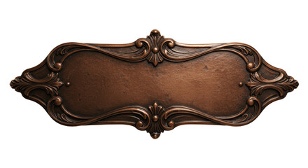 Ornate Bronze Plaque: A meticulously crafted bronze plaque, showcasing intricate details and an antique aesthetic. The textured surface hints at stories untold.