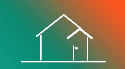 Simple House Outline Graphic.