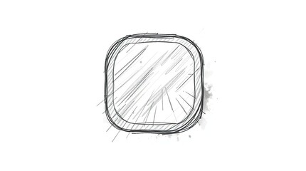 Sketch Square Icon.