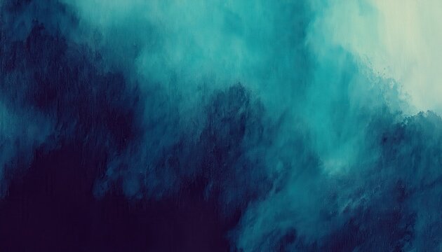 abstract teal blue watercolor texture with deep navy gradients and soft cloudlike layers creating dreamy atmospheric background ideal for modern wallpaper or commercial banner design