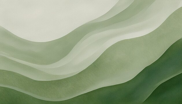 abstract green wave texture with flowing contour lines and soft gradient motion creating serene organic landscape style background ideal for wallpaper or banner copy space