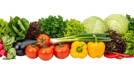 Isolated fresh vegetables ready to be cooked in the kitchen, an assortment of ingredients