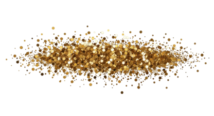 Isolated Golden Scattered Dots Decoration, Golden Sprinkles, Confetti Party Decoration Design
