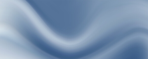 Abstract blue white luxury fabric wave background with copy space. Smooth liquid wave. Elegant shiny silk satin texture. Suit for wallpaper, cover, header, desktop, web, flyer. Vector illustration