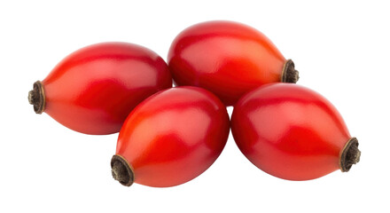 Isolated Bright-Red Rose Hips Ready to Prepare Herbal Remedies and Teas for the Winter Season