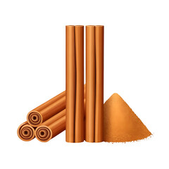 A collection of dried fruit leather rolls and a cone shaped piece isolated on transparent background
