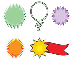 Set of colorful vector decorative seals