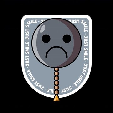 Animated Light Bulb Emoji Badge. Smiling to Frowning Face On/Off Loop.