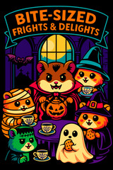 halloween hamster t-shirt design