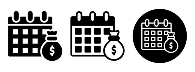 Event Budget Icon Collection Glyph & Mixed Style