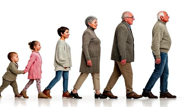 Elders and Kids in Continuous Growth from Young to Old