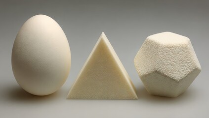 Geometric shapes in light beige tones.