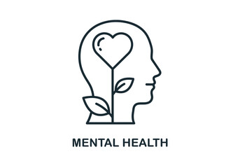 Serene illustration of a woman finding deep peace in nature, promoting mental health and wellness through mindfulness practices and self-care