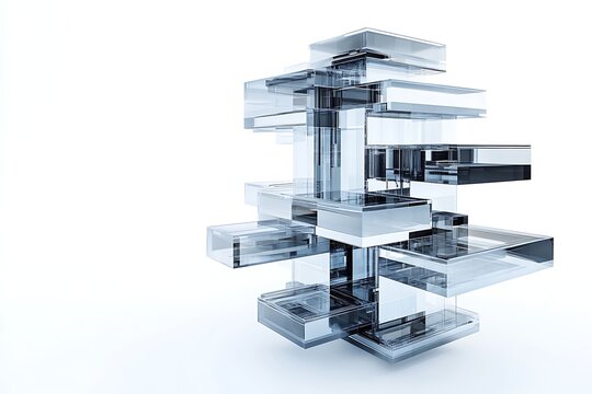 3d architecture modern building and city model - Powered by Adobe